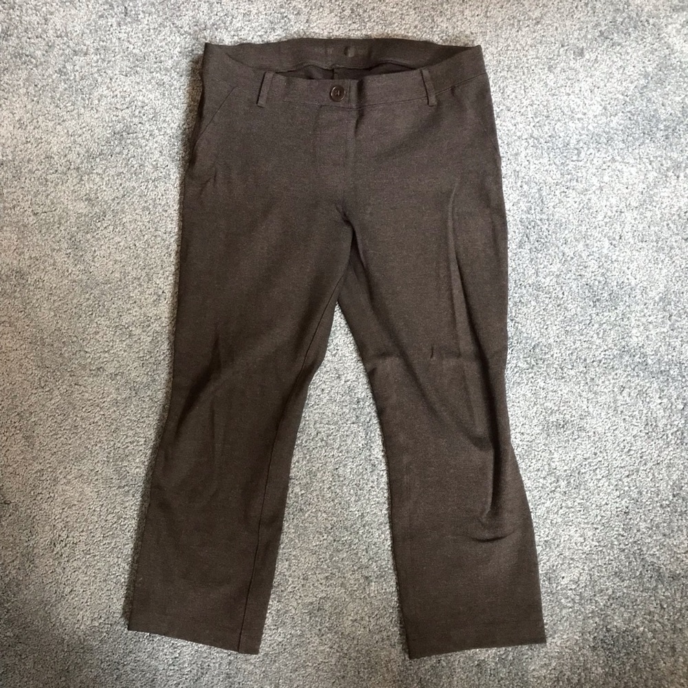 Betabrand crop dress yoga pants charcoal medium
